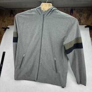 Linksoul Mens Gray Full Zip Lightweight Golf Running Jacket Size L
